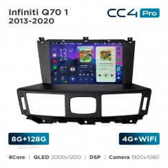 Штатная магнитола Teyes CC4 Pro 2k 8+128 Gb Infiniti Q70 1 2013-2020 9"