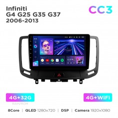 Штатна магнітола Teyes CC3 4+32 Gb Infiniti G4 G25 G35 G37 2006-2013 9"