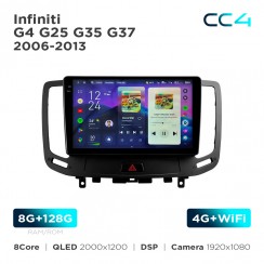Штатна магнітола Teyes CC4 2k 8+128 Gb Infiniti G4 G25 G35 G37 2006-2013 9"