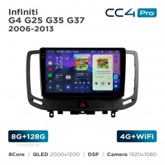 Штатная магнитола Teyes CC4 Pro 2k 8+128 Gb Infiniti G4 G25 G35 G37 2006-2013 9"