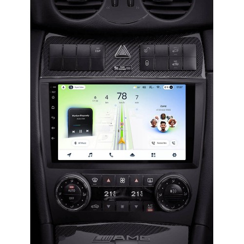 Штатна магнітола Teyes CC4L 6+64 Gb Mercedes-Benz C-Class W203 CL203 C209 A209 2004-2011 9"