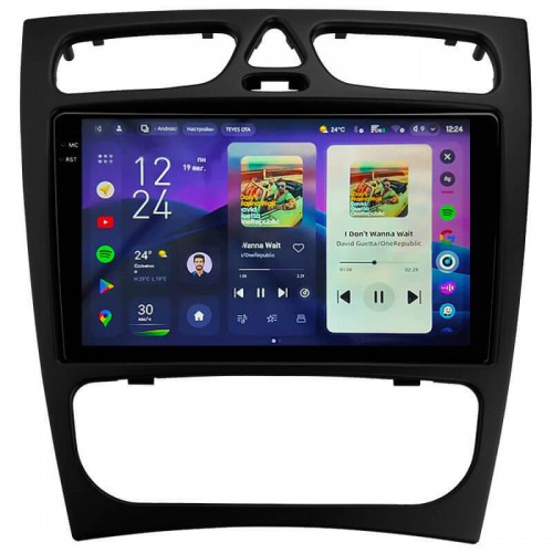 Штатная магнитола Teyes CC4 Pro 2k 12+256 Gb Mercedes-Benz C-Class S203 CL203 W203 2000-2004 (F1) 9"