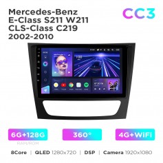 Штатна магнітола Teyes CC3 6+128 Gb 360° Mercedes-Benz E-Class S211 W211 / CLS-Class C219 2002-2010 9