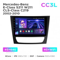 Штатная магнитола Teyes CC3L 4+64 Gb Mercedes-Benz E-Class S211 W211 2002-2009 / CLS-Class C219 2004-2010 9"