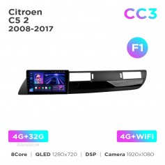 Штатна магнітола Teyes CC3 4+32 Gb Citroen C5 2 2008-2017 (F1) 9"