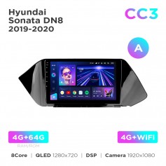 Штатна магнітола Teyes CC3 4+64 Gb Hyundai Sonata DN8 (1 Din) 2019-2020 (A) 10"