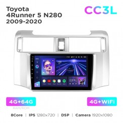 Штатная магнитола Teyes CC3L 4+64 Gb Toyota 4Runner 5 N280 2009-2020 9"