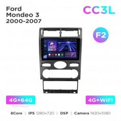 Штатная магнитола Teyes CC3L 4+64 Gb Ford Mondeo 3 2000-2007 (F2) 9"