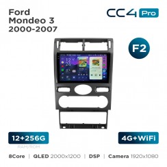 Штатная магнитола Teyes CC4 Pro 2k 12+256 Gb Ford Mondeo 3 2000-2007 (F2) 9"
