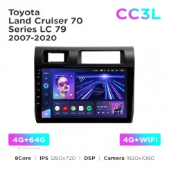 Штатна магнітола Teyes CC3L 4+64 Gb Toyota Land Cruiser 70 Series LC 79 2007-2020 9"