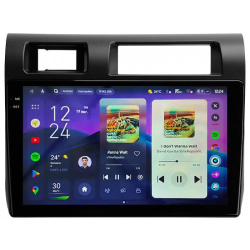 Штатная магнитола Teyes CC4 Pro 2k 8+128 Gb Toyota Land Cruiser 70 Series LC 79 2007-2020 9"