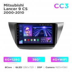 Штатна магнітола Teyes CC3 6+128 Gb 360° Mitsubishi Lancer 9 CS 2000-2010 9