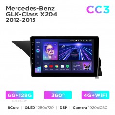 Штатна магнітола Teyes CC3 6+128 Gb 360° Mercedes-Benz GLK-Class X204 2012-2015 9