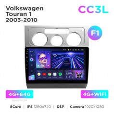Штатна магнітола Teyes CC3L 4+64 Gb Volkswagen Touran 1 2003-2010 (F1) 10"
