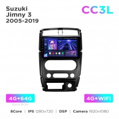 Штатная магнитола Teyes CC3L 4+64 Gb Suzuki Jimny 3 2005-2019 9"