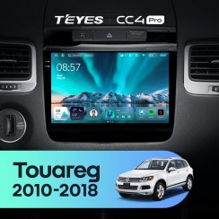 Штатная магнитола Teyes CC4 Pro 2k 8+128 Gb Volkswagen Touareg FL NF 2010-2018 (A) 9"