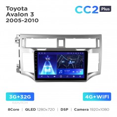 Штатная магнитола Teyes CC2 PLUS 3+32 Gb Toyota Avalon 3 (0 Din) 2005-2010 (F1) 9"