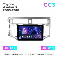 Штатная магнитола Teyes CC3 4+64 Gb Toyota Avalon 3 (0 Din) 2005-2010 (F1) 9"