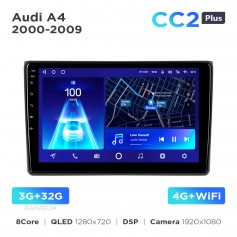 Штатна магнітола Teyes CC2 PLUS 3+32 Gb Audi A4 (0 Din) 2000-2009 9"