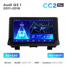 Штатна магнітола Teyes CC2 PLUS 3+32 Gb Audi Q3 1 (0 Din) 2011-2018 9"