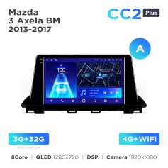 Штатна магнітола Teyes CC2 PLUS 3+32 Gb Mazda 3 / Axela BM (0 Din) 2013-2017 (A) 9"