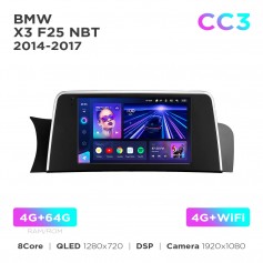 Штатна магнітола Teyes CC3 4+64 Gb BMW X3 F25 NBT (1 Din) 2014-2017 9