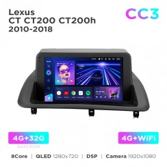 Штатная магнитола Teyes CC3 4+32 Gb Lexus CT CT200 CT200h 2010-2018 9"