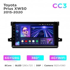 Штатна магнітола Teyes CC3 6+128 Gb 360° Toyota Prius XW50 2015-2020 9