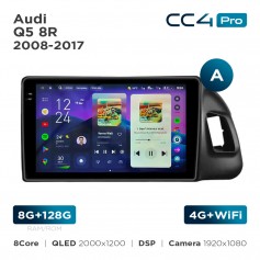 Штатна магнітола Teyes CC4 Pro 2k 8+128 Gb Audi Q5 8R 2008-2017 (A) 9"