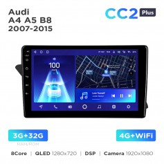 Штатна магнітола Teyes CC2 PLUS 3+32 Gb Audi A4 A5 B8 (0 Din) 2007-2015 (Can02) 10"