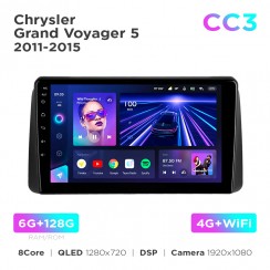 Штатная магнитола Teyes CC3 6+128 Gb Chrysler Grand Voyager 5 2011-2015 9