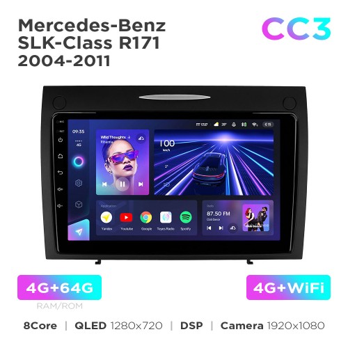 Штатна магнітола Teyes CC3 4+64 Gb Mercedes-Benz SLK-Class R171 2004-2011 9"