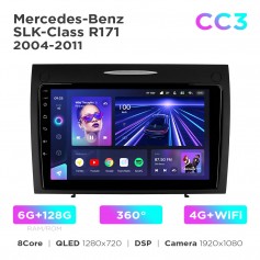 Штатна магнітола Teyes CC3 6+128 Gb 360° Mercedes-Benz SLK-Class R171 2004-2011 9"