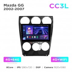 Штатная магнитола Teyes CC3L 4+64 Gb Mazda 6 GG 2002-2007 9"