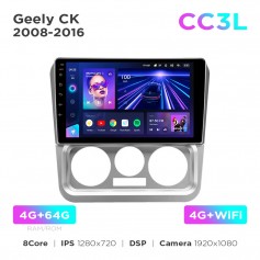 Штатна магнітола Teyes CC3L 4+64 Gb Geely CK 2008-2016 9"