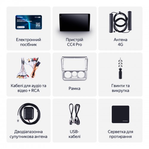 Штатна магнітола Teyes CC4 Pro 2k 12+256 Gb Geely CK 2008-2016 9"