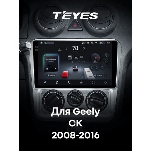 Штатна магнітола Teyes CC4 Pro 2k 12+256 Gb Geely CK 2008-2016 9"