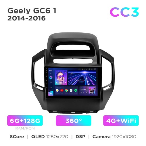 Штатная магнитола Teyes CC3 6+128 Gb 360° Geely GC6 1 2014-2016 9