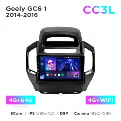 Штатная магнитола Teyes CC3L 4+64 Gb Geely GC6 1 2014-2016 9"