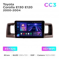 Штатна магнітола Teyes CC3 4+32 Gb Toyota Corolla E130 E120 2000-2004 9"