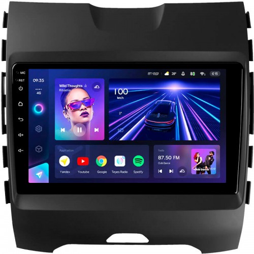Штатная магнитола Teyes CC3 4+64 Gb Ford Edge 2 2015-2018 (F1) 9"