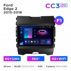 Штатна магнітола Teyes CC3 2k 6+128 Gb 360° Ford Edge 2 2015-2018 (F1) 9"