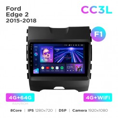 Штатная магнитола Teyes CC3L 4+64 Gb Ford Edge 2 2015-2018 (F1) 9"