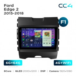 Штатна магнітола Teyes CC4 2k 6+64 Gb Ford Edge 2 2015-2018 (F1) 9"