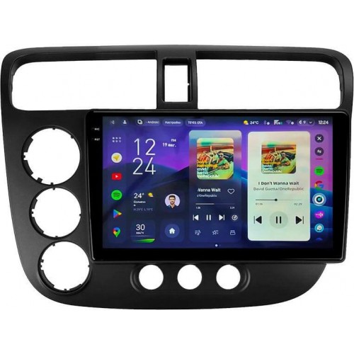 Штатна магнітола Teyes CC4 Pro 2k 8+128 Gb Honda Civic 7 2000-2006 9"