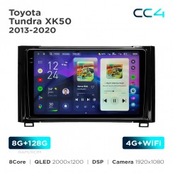 Штатная магнитола Teyes CC4 2k 8+128 Gb Toyota Tundra XK50 2013-2020 9"