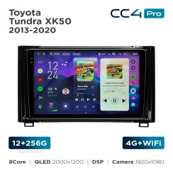 Штатная магнитола Teyes CC4 Pro 2k 12+256 Gb Toyota Tundra XK50 2013-2020 9"