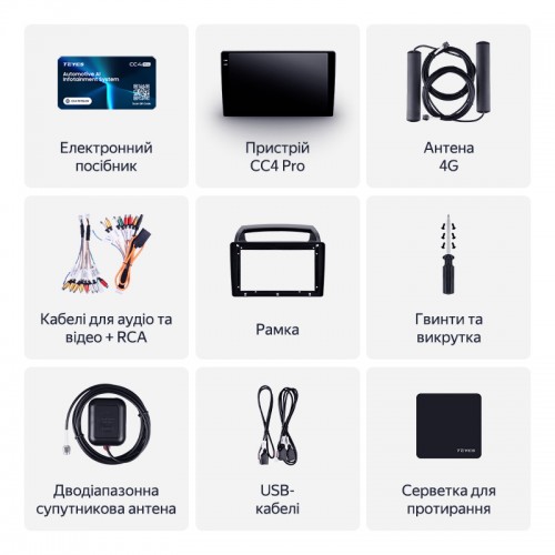 Штатная магнитола Teyes CC4 Pro 2k 12+256 Gb Kia Carnival VQ 2006-2014 9"