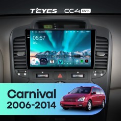 Штатная магнитола Teyes CC4 Pro 2k 12+256 Gb Kia Carnival VQ 2006-2014 9"