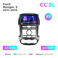 Штатная магнитола Teyes CC3L 4+64 Gb Ford Ranger 3 2011-2015 (F1) 9"